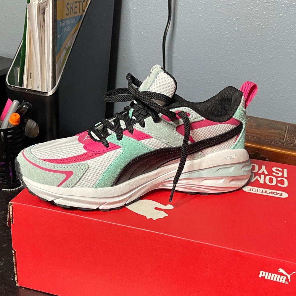 Puma Women's Pink and Black Athletic Shoes